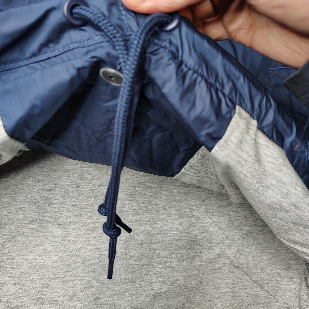 Nike Coaches Jacket Mens S Navy Blue Solid Loose Fit Jersey Lined Snap Front - Picture 6 of 15